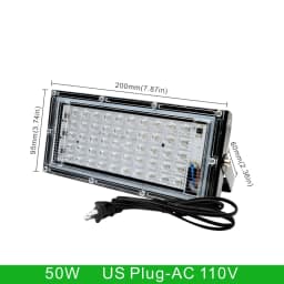 Led UV Floodlight 110V 220V 50W 100W Party Light 395nm 400nm IP65 Waterproof Ultraviolet Fluorescent Stage Lamp with US/EU Plug
