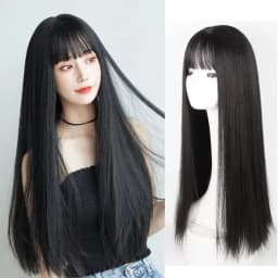Orange Synthetic Wig with Big Waves, Halloween Party Cosplay Wig, Daily Wig, High-Temperature Silk Wig Cap