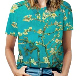 Vincent Van Gogh T-Shirts Irises Flower Print Street Fashion Oversized T Shirt Short Sleeves Trendy Tee Shirt Summer Clothes