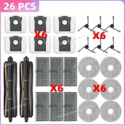Fit For (Mova P50 PRO ULTRA/P50 Ultra, Dreame X40 Ultra/L40 Ultra/L30s Pro Ultra Heat) Tricut Roller Brush Filter Mop Cloth Bag