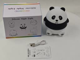 LED Night Light Cute Sheep Panda Rabbit Silicone Lamp Rechargeable Animal Shape Sleep Soft Nightlights For Kids Birthday Gift