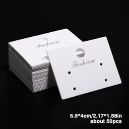 50/30pcs Multiple Sizes Jewelry Earring Necklace Plastic Cards Earring Stud Organizer Holder Hanging Display Card Studs Holder