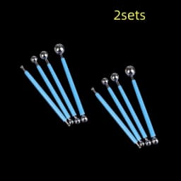 Pottery Dots Sculpture Tool Stainless Steel Polymer Clay Shape Pen Metal Ball Clay Carving DIY Ceramics Decorating Tools