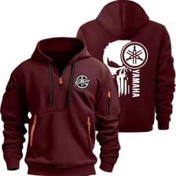 2026 New Yamaha Logo Motorcycle Racing Team Men Half Zipper Hoodie Spring Male Sweatshirt Fashion Sports Men's Pullover Clothes