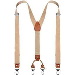 2.5cm 4 Clips Suspenders Clips for Men Y-Back Jeans Hook Buckle Adjustable Pant Braces Straps for Shirt Suit Pants Suspender