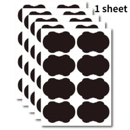 1Sheet Black Blackboard Sticker PVC Erasable Chalkboard Sticker Comestic Cream Box Labels Home Kitchen Spice Jars Multiple Tags