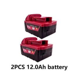 M18 For Milwaukee 18V Power Tool Battery, Charger BR XC M18B5 48-11-1860, Built-in 18650 Power Tool Battery 6.0Ah/9.0Ah/12.0Ah