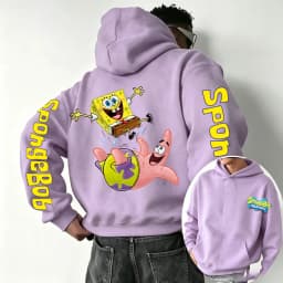 SpongeBob SquarePants Cartoon Anime 2026 New Spring and Autumn Men's and Women's Fashion Hooded Sports Hoodie