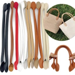 1Pair Bag Handles Bag Shoulder Leather Handle DIY Purse Strap Handbags Belts Strap Replacement Hand Strap Women Bags Accessories