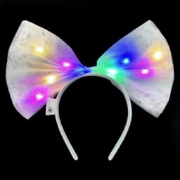 Big Bow Glow Headband LED Light Hairband LED Headpiece Light Up Wreath Headdress Glow Party Hair Accessories Glow in The Dark