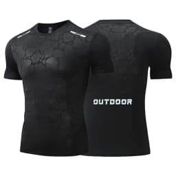 Men Running Compression T-shirt Dry Fit Short Sleeve Sport Tees Male Gym Fitness Jogging Sweatshirt Homme Athletic Shirt Tops