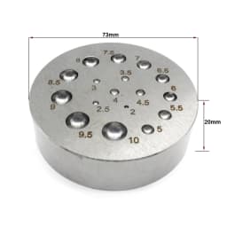 17PCS Punches Set Dapping Block for Metal Forming Doming Jewelry Smithing Tool