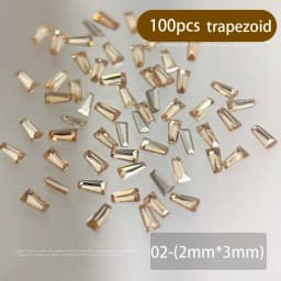 100pcs White/Pink/champagne Gold Mini Rhinestones Zircon Flash Inverted Flat Bottom Luxury Nail Accessories Water Drop/Heart Gem