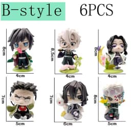 Hot sold 1-12pcs Anime Demon Slayer Model Tanjiro Kamado Nezuko cartoon figure PVC model ornament child Christmas Halloween gift