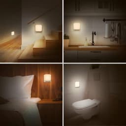 1pc/2pcs Lights By Night Dimmable LED Night Light, Plug-in, Dusk to Dawn Sensor, Adjustable, Compact, 4 Settings, Ambient Light