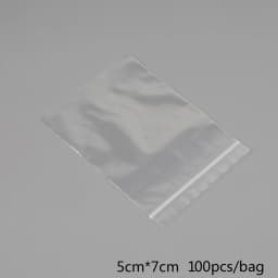 100pcs/bag 5*7/6*8/7*10/8*12/10*15/12*17cm Zipped Lock Reclosable Plastic Poly Clear Bags Bulk Jewelry Craft Accessory Packaging