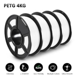 SUNLU 4Rolls PETG Filament 1KG 3D Printer 1.75MM Non-Toxic Good Toughness Biodegradable PLA PLAplus SILK No Bubble 0.5KG TPU