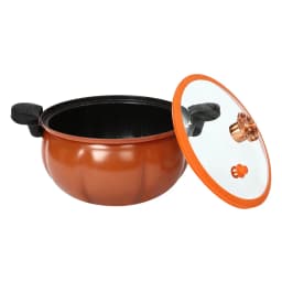 8L Pumpkin-Shaped Micro Pressure Cooker, Non-Stick Pressure Pot with Transparent Lid, Small Gas Pressure Cooker for Home Kitchen (Orange)
