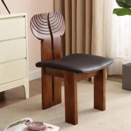 High-end Light Luxury Vintage Solid Wood Chair Backrest Chair Designer Leisure Dining Chair Home Modern Simple