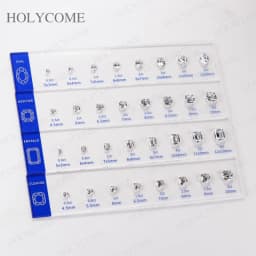 Free LOGO Custom Comparison Chart Kit Set With Ring Settings Fancy Shapes Gemstone 5A CZ Diamond Carat Sizes for Jewelry Store