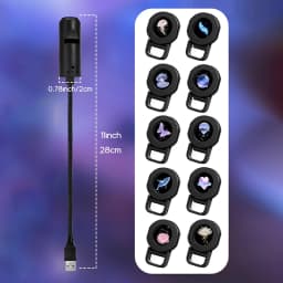 ∶LED Galaxy Projection Light 1 Light+10 Pictures Change, LED Galaxy Projector, Starry Sky Lighting Night Light