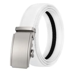 CETIRI 130cm 140cm 150cm 160cm Plus Size Long Belt White Men Belt Alloy Automatic Buckle Real Leather Belts Luxury Brand