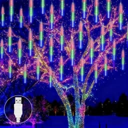 USB Meteor Shower Lights 30CM8Tubes-50CM8Tubes LED String Warm White Blue Colorful IP54 Waterproof 8 Mode Christmas Garden Decor