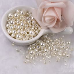 150PCS With Hole ABS Imitation Pearl Bead 3/4/6/8MM Round Plastic Acrylic Spacer Bead for DIY Jewelry Making Findings