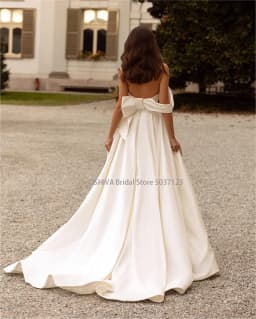 Simple Sweetheart Neck A-Line Wedding Dresses Off the Shoulder Side Split Sweep Train Bridal Gowns Vestidos De Noiva