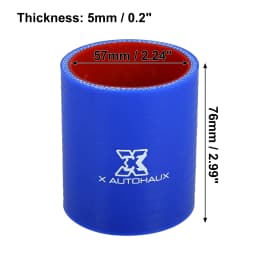 X Autohaux Universal Straight Silicone Reducer Hose Coupler Intercooler Turbo Straight Tube Piping 89mm ID Auto Car Accessary