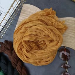 VREOVOR Solid Color Hand Feel Scarf Retro Autumn Winter New Pleated Green Thin Strip Shawl Men's Women's Thermal Silk