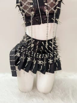 gothic clothes y2k clothes Cross Skirt Skull Short skirts y2k fashion Gothic Skirt y2k Short skirts Cross vintage Short skirts