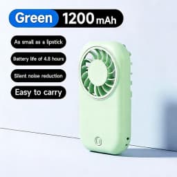 Portable Fan Mini Quiet Handheld Personal USB Rechargeable Fan Operated for Home Office Outdoor Travel, 1200mAh Hands Fans
