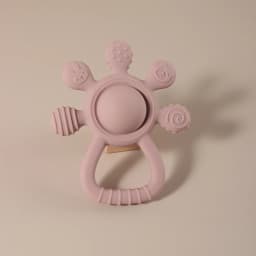 New Teething Silicone Palm Rattle Teether Bunny - Safe Baby Chew Toys for Soothing Sore Gums