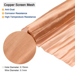 1Pcs Copper Mesh 20x12inch/40x12inch 40-200 Mesh Filtration Cloth Shielding Fabric Filter Copper Screen Mesh Screen Net for Home