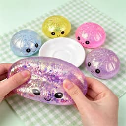 Hot Mini Glitter Dumpling Pressure Ball Sensory Squeeze Toy Realistic Steamer Bun Stress Reliever Soft Pinch Decompression Gifts