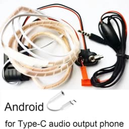 Copper Coil Audio Sender Voice Inductive Transmitter Induction Earphone Loop for Nano Magnet Earpiece Hearing Aids 3.5"/type-c
