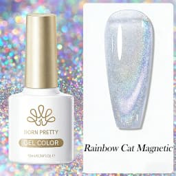 BORN PRETTY 10ml Silver Water Light Cat Magnetic Gel Nail Polish Nail Supplies Vernis Semi Permanent Gel for Fall Winter Nails