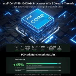 Bmax B6 Plus Mini Pc Intel I3 1000Ng4 12Gb Ram 512Gb Ssd Rom Windows 11 Wifi USB HDMI Bluetooth 4.2