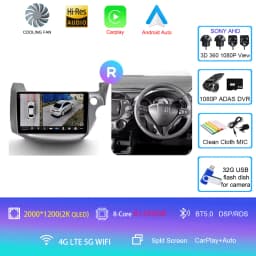 For Honda Jazz 2 GG 2008 - 2014 Fit 2 GE GP GE 2007 - 2014 GPS Car Radio Navigation Multimedia Video Player Stereo BT Android 16