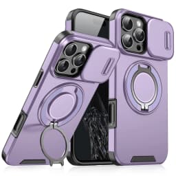 Heavy-duty Rugged Magnetic Stand Case For iPhone 18 17 Air 16 E 15 14 13 12 Pro Max Plus Slide Camera Protect For Magsafe Cover