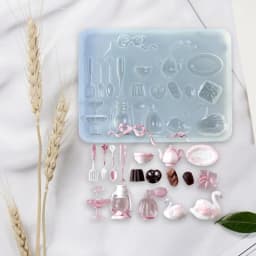 Silicone Nails Art Molds Nails Art Template Moulds Dessert Theme Silicone Texture for Beauticians and Nails Art Learners