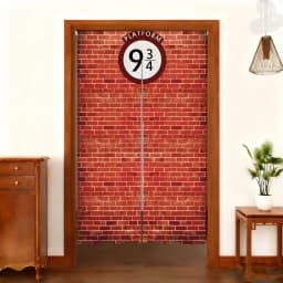 Harryy Potters 9 3/4 Train Platform Brick Wall Photography Backdrop Magic School Door Hanging Banner Half-Curtain Baby Portrait