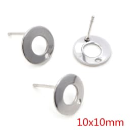 20pcs 316L Stainless Steel Geometric Earring Stud Earring Posts Connector Fashion Styles DIY Jewelry Making Findings Accessories