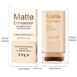 Eraser Concealer Double-Head Foundation Stick, Nine-color Waterproof Non-Gluggy Solid Foundation Cream