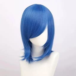 Anime 40cm Medium Basic Bang Blond Black White Red Pink Green Brown Gold Blue Cosplay Wig Heat Resistant Synthetic Hair Wigs