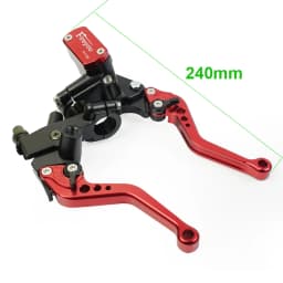 Fireyouracing Drum Brake Cable Clutch Line Master Cylinder Brake Lever Set Universal Red Green Blue for Yamaha Suzuki 22mm
