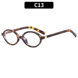 Oval Shape Women's Reading Glasses Frame Luxury Brand Vintage Retro Leopard Eyeglasses Men Anti Blue Light Presbyopia Eyewear