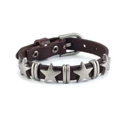 E0BF Goth Vintage Star Leather Alloy Bracelets For Women Men Gothic Retro Couple Bracelet Rock Party Jewelry Accessory-Decor