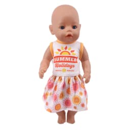 25 Styles Yellow Skirt Doll Clothes For 43 Cm Baby Doll & 18 inch American Doll Girl's Dress,Our Generation Accessories Toys